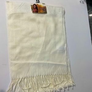 Sassy 100% Acrylic Off White Light Cream Scarf